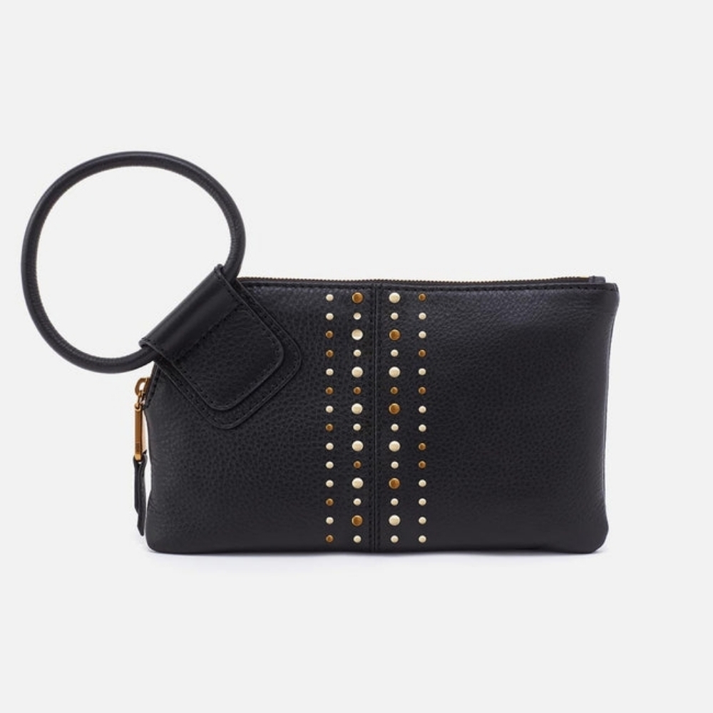 ~HOBO~Black Suede Sable wristlet